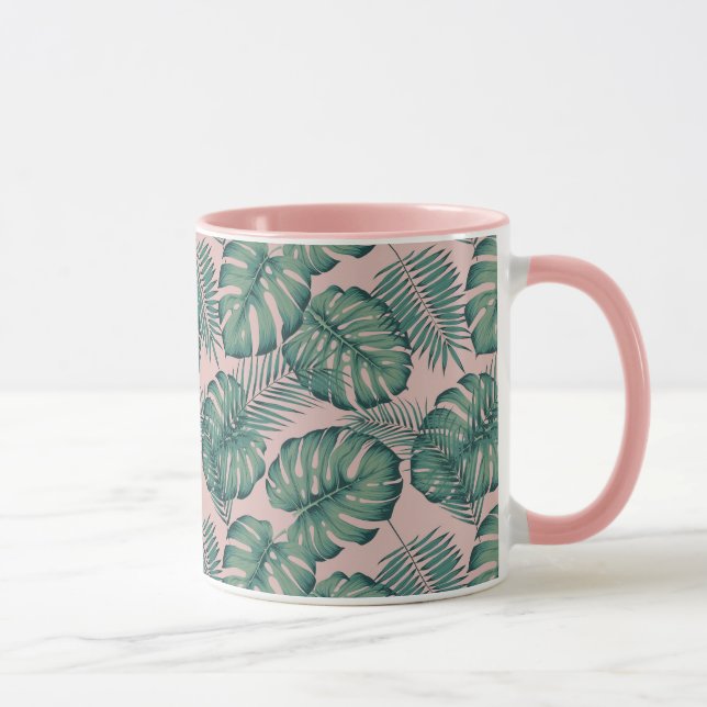 Taza Patrón de hoja tropical (Derecha)
