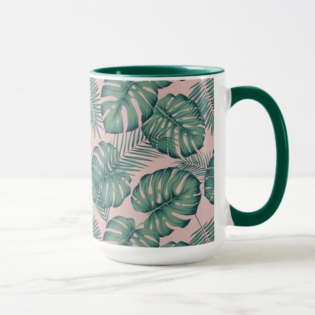 Taza Patrón de hoja tropical (Derecha)