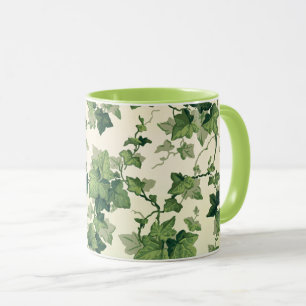 Taza Patrón de hojas de hiedra retorcidas