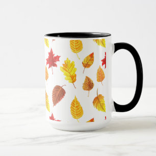 Taza Patrón de hojas de otoño
