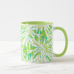 Taza Patrón de hojas de palma tropical