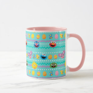 Taza Patrón de Huevo de Pascua de Plaza Sésamo