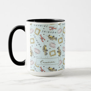 Taza Patrón de Iconos de Acuarela FRIENDS™   Agrega tu 