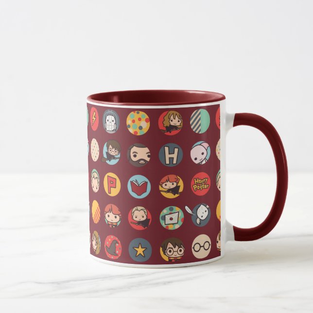 Taza Patrón de iconos Personalizado de Harry Potter (Derecha)