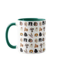 Patrón de Ilustracion de cara de perro