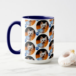 Taza Patrón de impresión de la papa azul Mascota modern