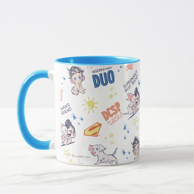 Taza Patrón de Krypto y Superman para Bebés (Izquierda)