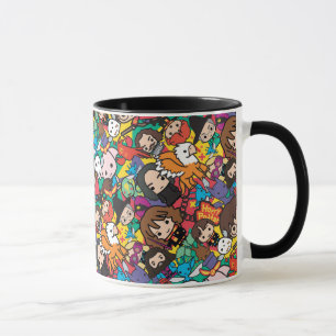 Taza Patrón de lanzamiento de personaje de dibujos anim