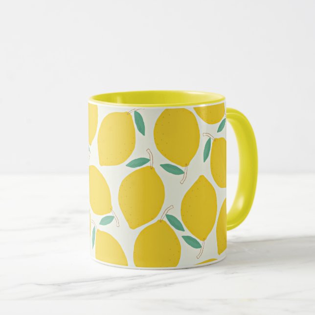 Taza Patrón de limón amarillo (Anverso derecho)