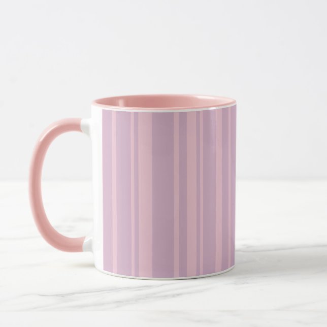 Taza Patrón de Línea Morado y Rosa (Izquierda)