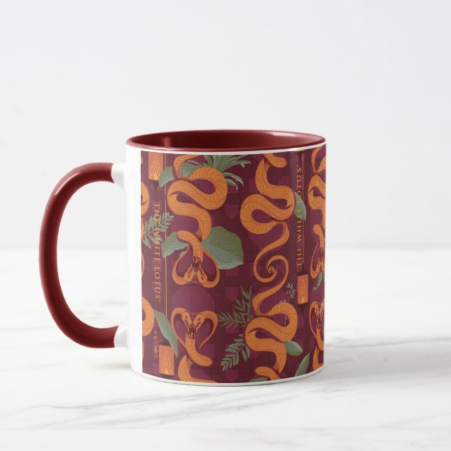 Taza Patrón de lujo serpenteante: el Lotus blanco (Izquierda)