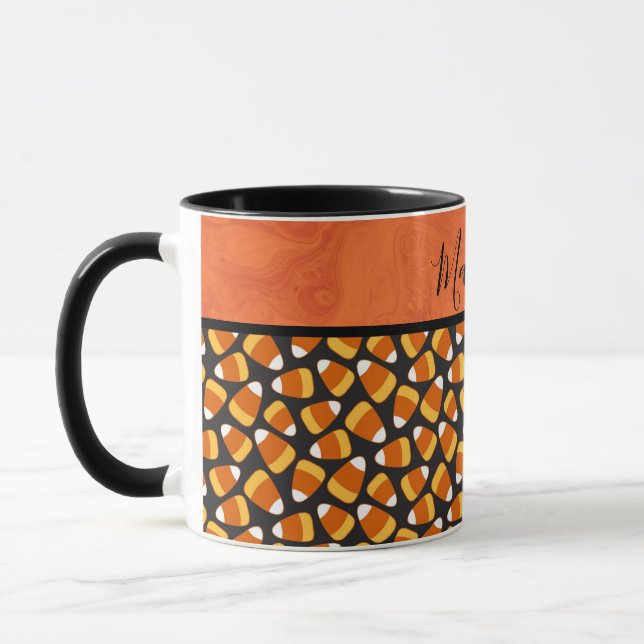 Taza Patrón de maíz dulce divertido personalizado (Izquierda)