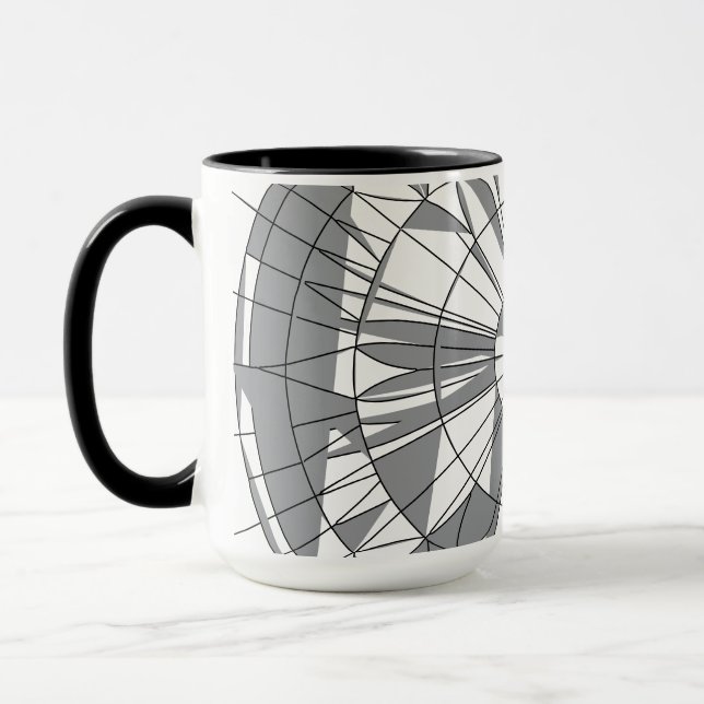 Taza Patrón de Mandala Geométrico (Izquierda)