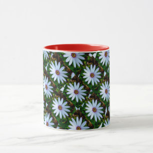 Taza Patrón de margarita blanca