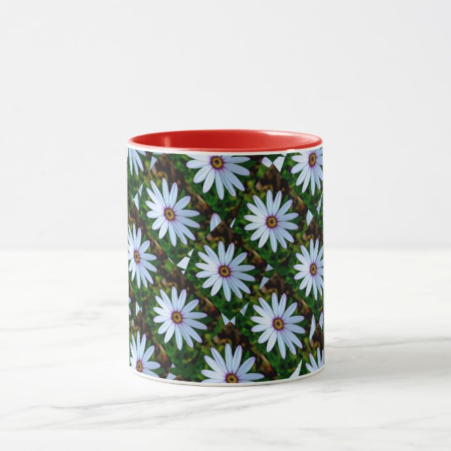 Taza Patrón de margarita blanca (Centro)