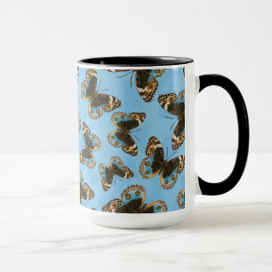 Taza Patrón de mariposa de Blue Pansy