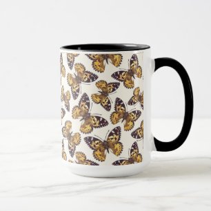 Taza Patrón de mariposa de dama pintada