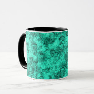 Taza Patrón de mármol brillante turquesa