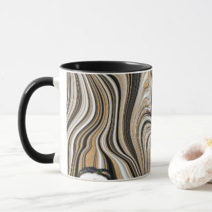 Taza Patrón de mármol dorado