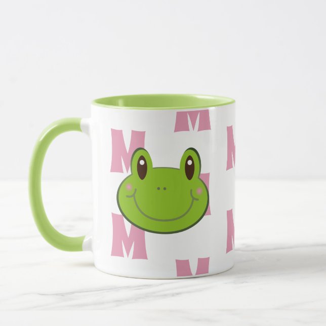 Taza Patrón de monograma de rana (Izquierda)