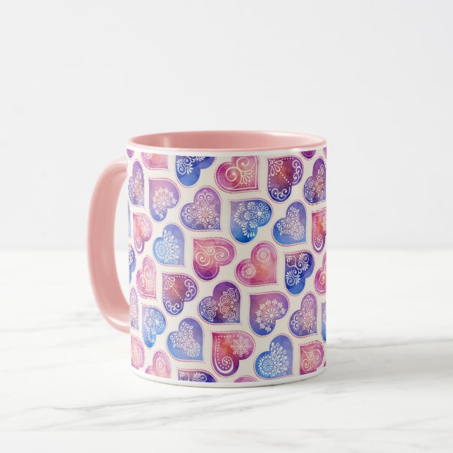 Taza Patrón de mosaico de Mandala (Anverso izquierdo)
