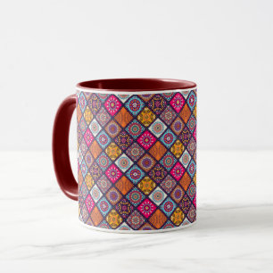 Taza Patrón de mosaico de Mandala