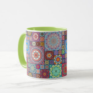 Taza Patrón de mosaico de Mandala
