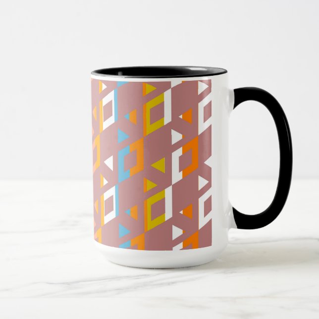 Taza Patrón de mosaico de mosaicos geométricos decorati (Derecha)