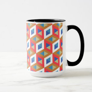 Taza Patrón de mosaico de mosaicos geométricos decorati