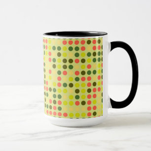 Taza Patrón de mosaico de punto de polka retro #9