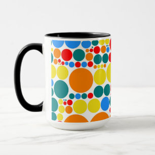 Taza Patrón de mosaico de puntos de polka decorativos