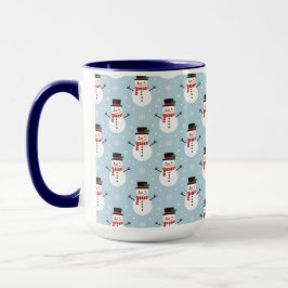 Taza Patrón de muñeco de nieve
