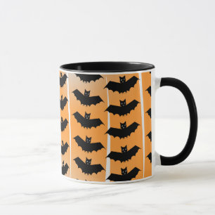 Taza Patrón de murciélagos de Halloween