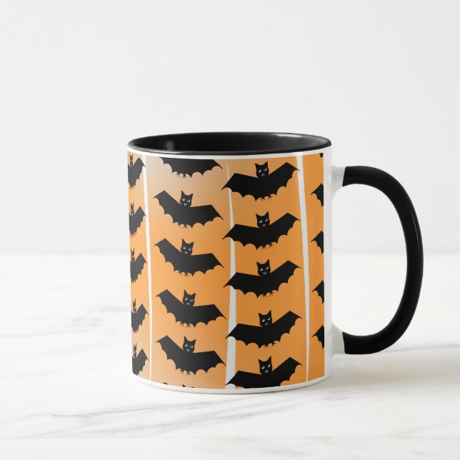 Taza Patrón de murciélagos de Halloween (Derecha)