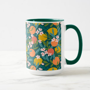 Taza Patrón de Naranja de cosecha de limón