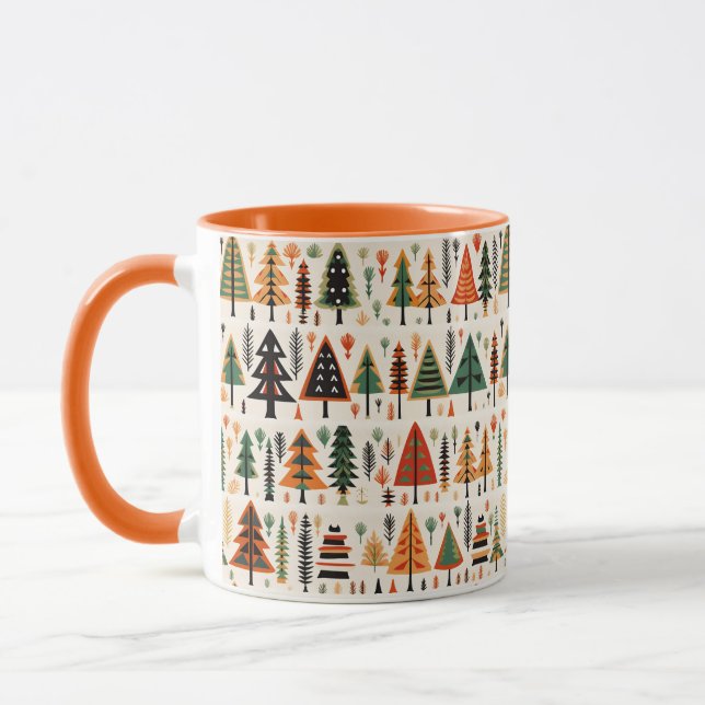Taza Patrón de Navidades de arte folclórico escandinavo (Izquierda)