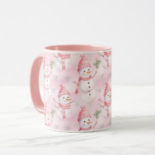 Taza Patrón de Navidades de color de agua