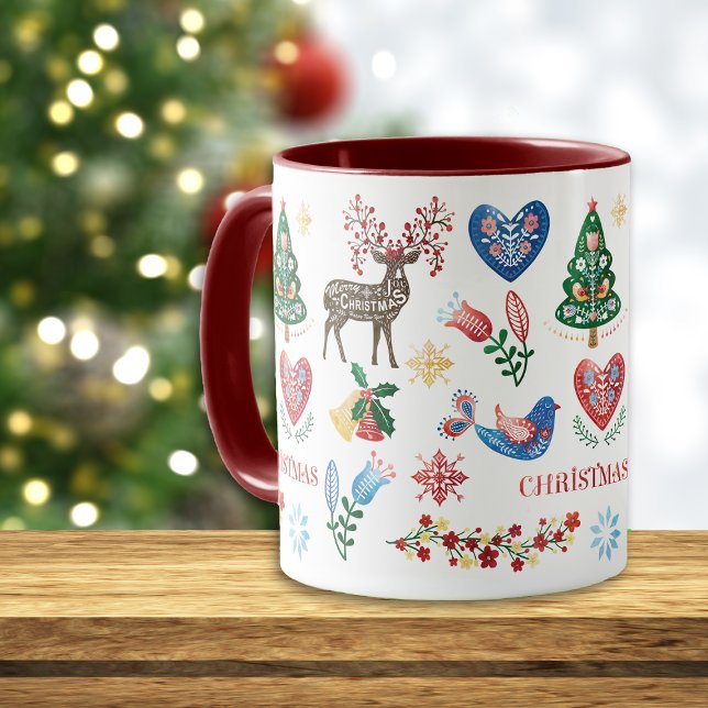 Taza Patrón de Navidades de estilo escandinavo nórdico (Subido por el creador)