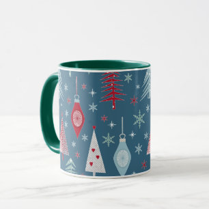 Taza Patrón de Navidades de invierno.