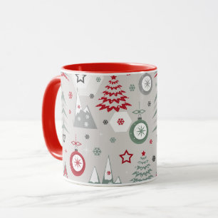 Taza Patrón de Navidades de invierno.