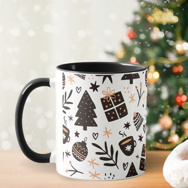 Taza Patrón de Navidades negros y blancos, (Subido por el creador)