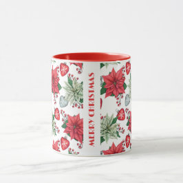Taza Patrón de navidades Poinsettia