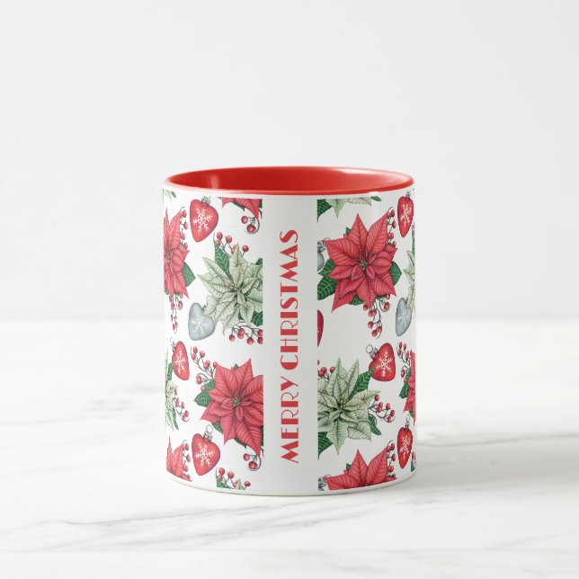Taza Patrón de navidades Poinsettia (Centro)