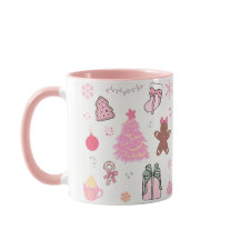 Patrón de Navidades rosados