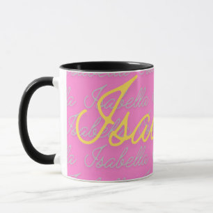 Taza Patrón de nombre de firma de Isabella