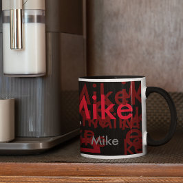 Taza patrón de nombres elegantes personalizado
