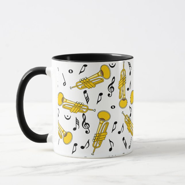 Taza Patrón de notas de la música de Trump (Izquierda)