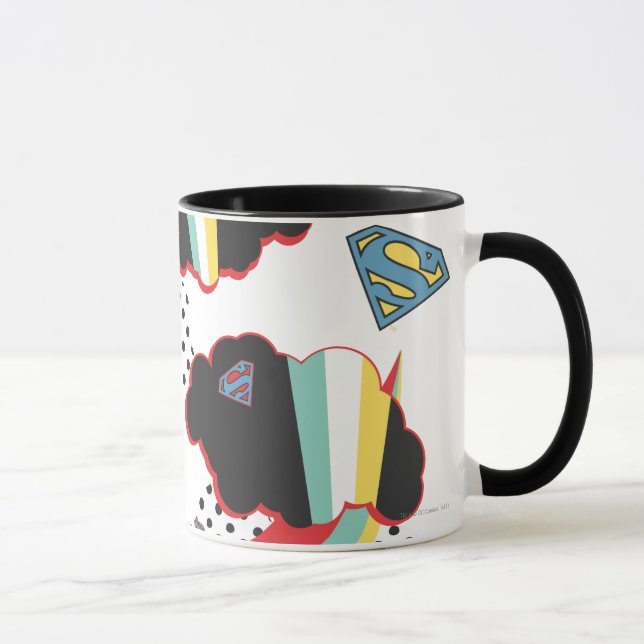 Taza Patrón de nubes arcoiris de superchica (Derecha)