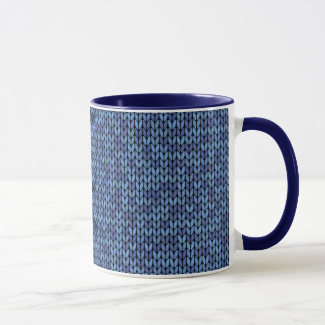 Taza Patrón de nudo azul (Derecha)