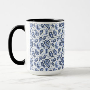 Taza Patrón de Paisley Azul